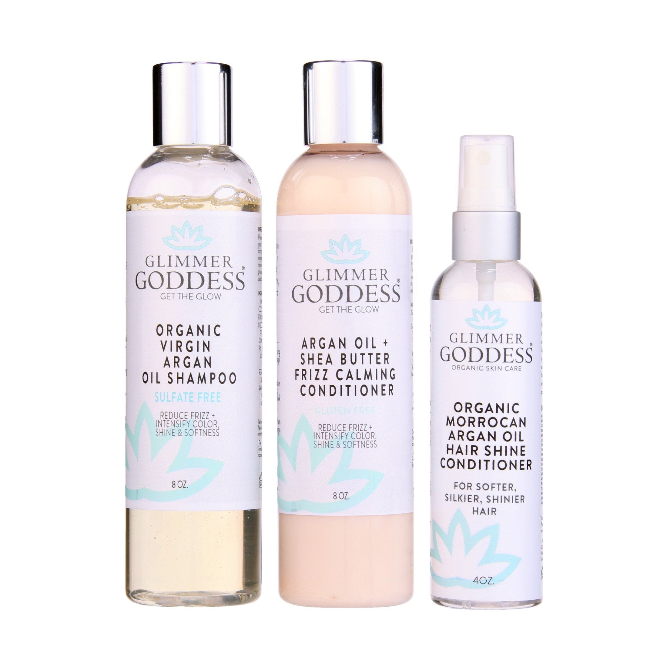 Organic Argan Oil Hair Treatment Trio – Hydrating 3-Step System