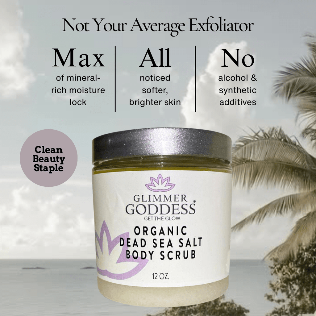 Organic Dead Sea Salt Body Scrub | Glimmer Goddess