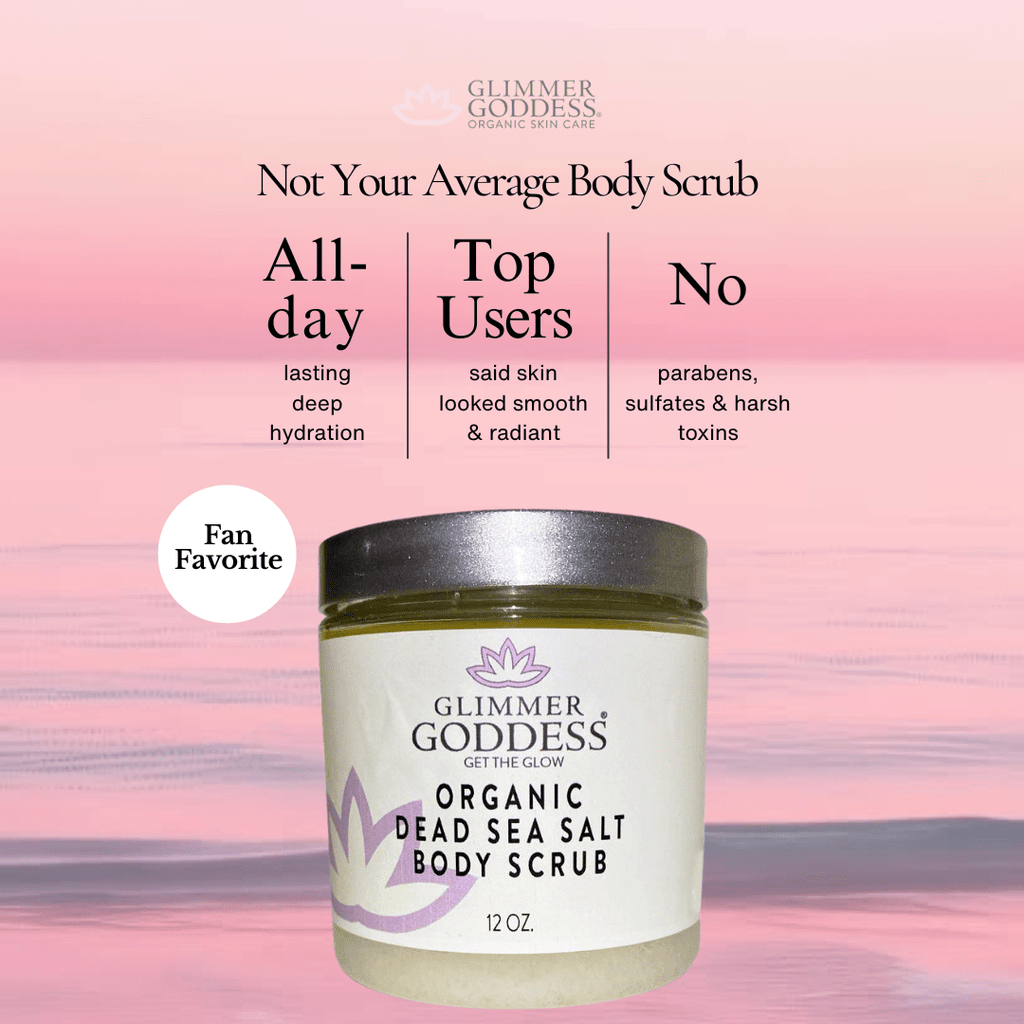Organic Dead Sea Salt Body Scrub | Glimmer Goddess
