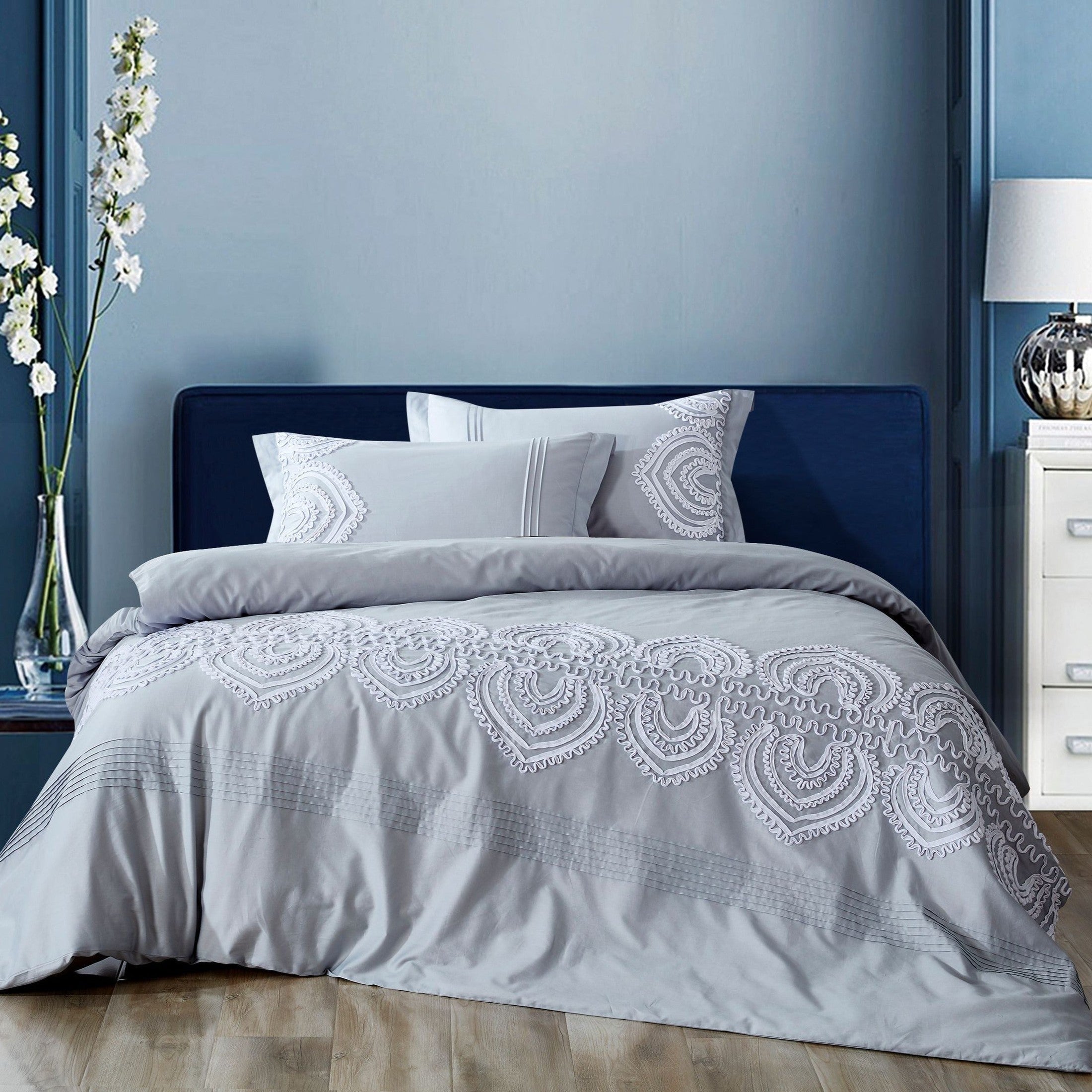 Padma Embroidered Duvet Set by Mélange Home
