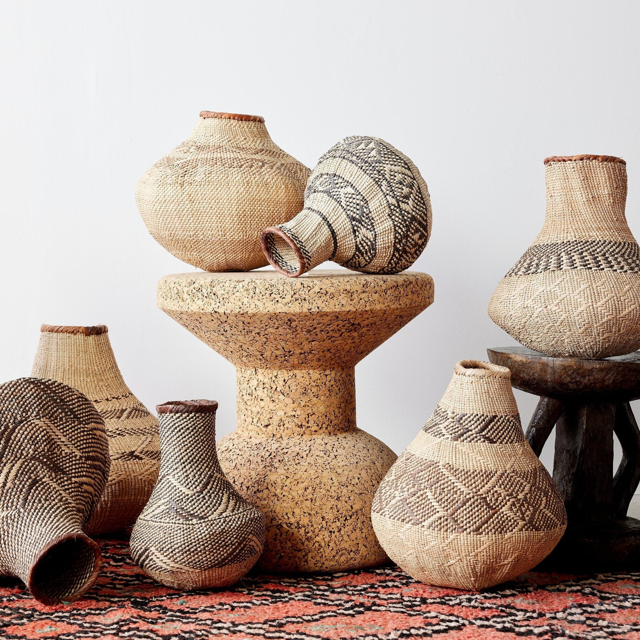 Patterned Binga Nongo Gourd Woven Basket