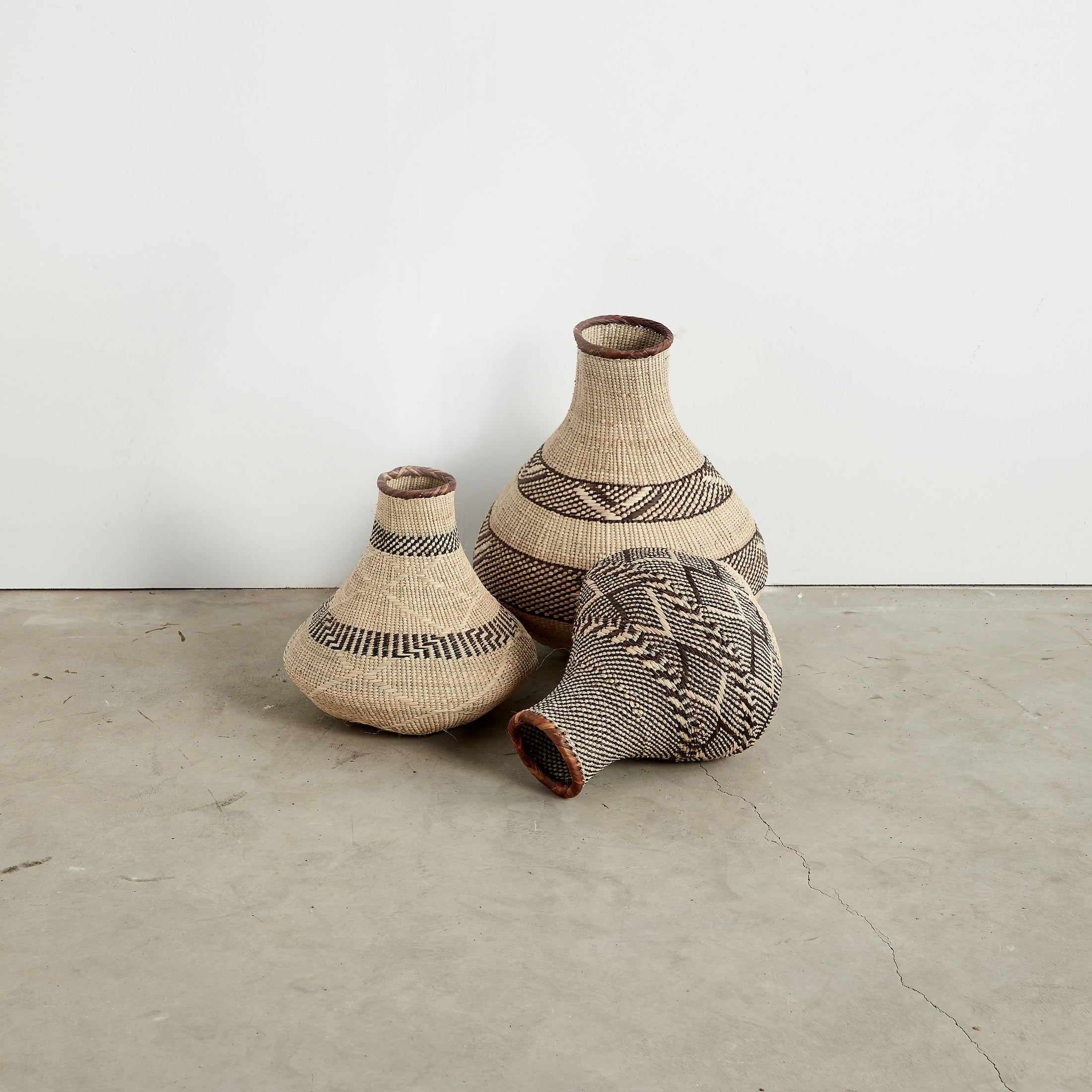 Patterned Binga Nongo Gourd Woven Basket