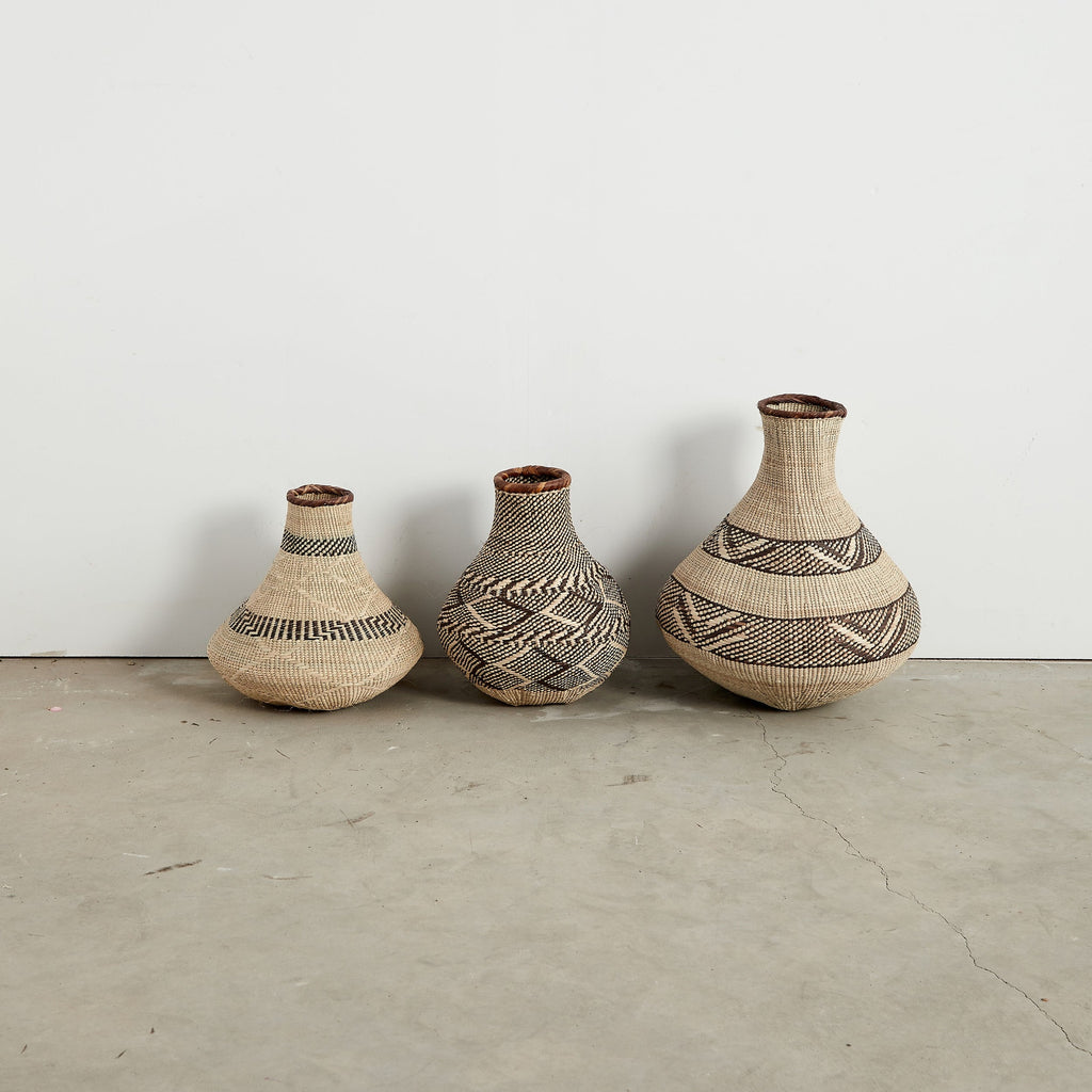 Patterned Binga Nongo Gourd Woven Basket