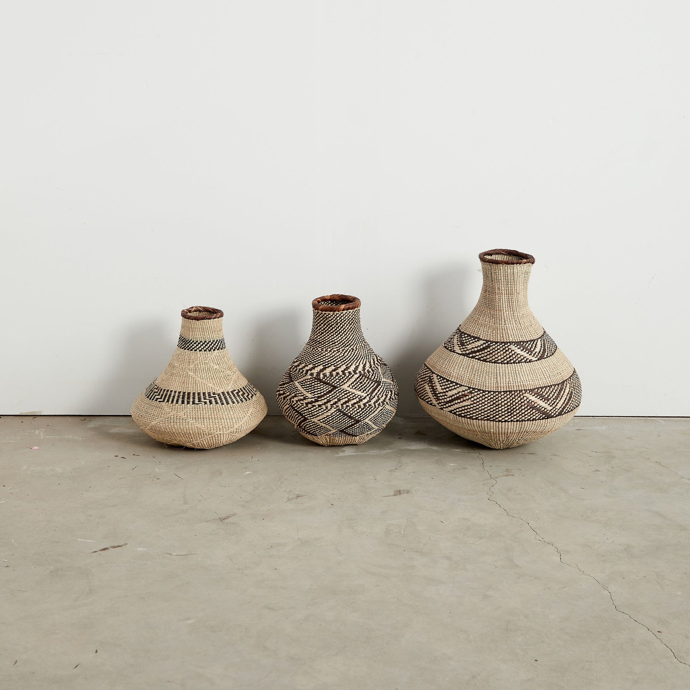 Patterned Binga Nongo Gourd Woven Basket