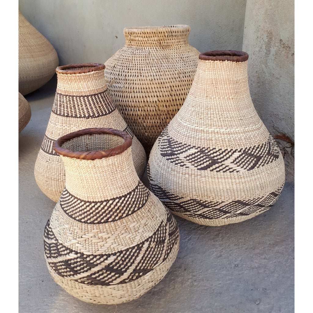 Patterned Binga Nongo Gourd Woven Basket