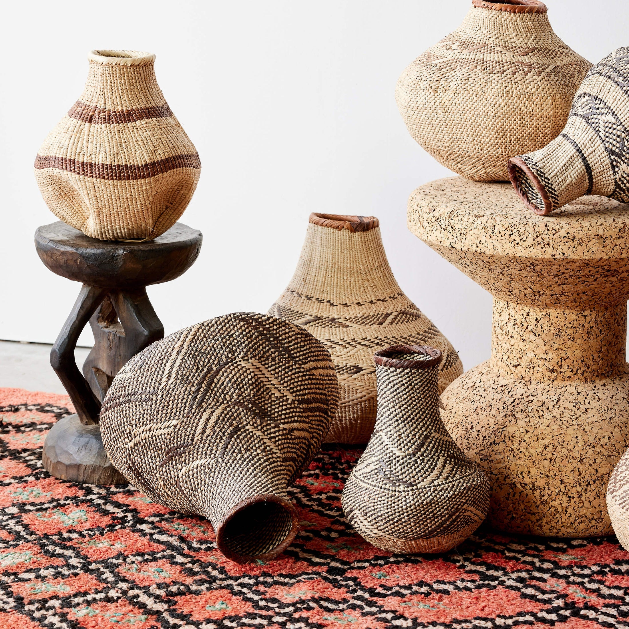 Patterned Binga Nongo Gourd Woven Basket