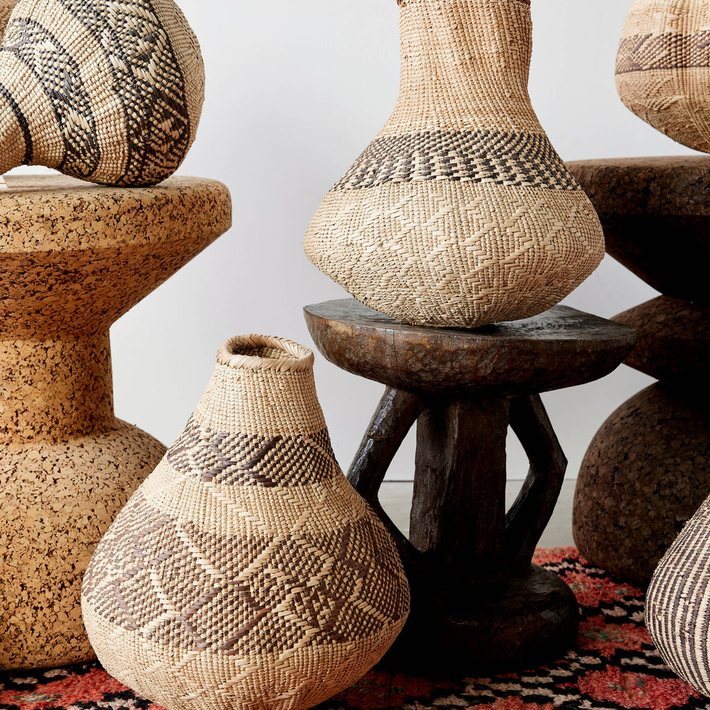 Patterned Binga Nongo Gourd Woven Basket
