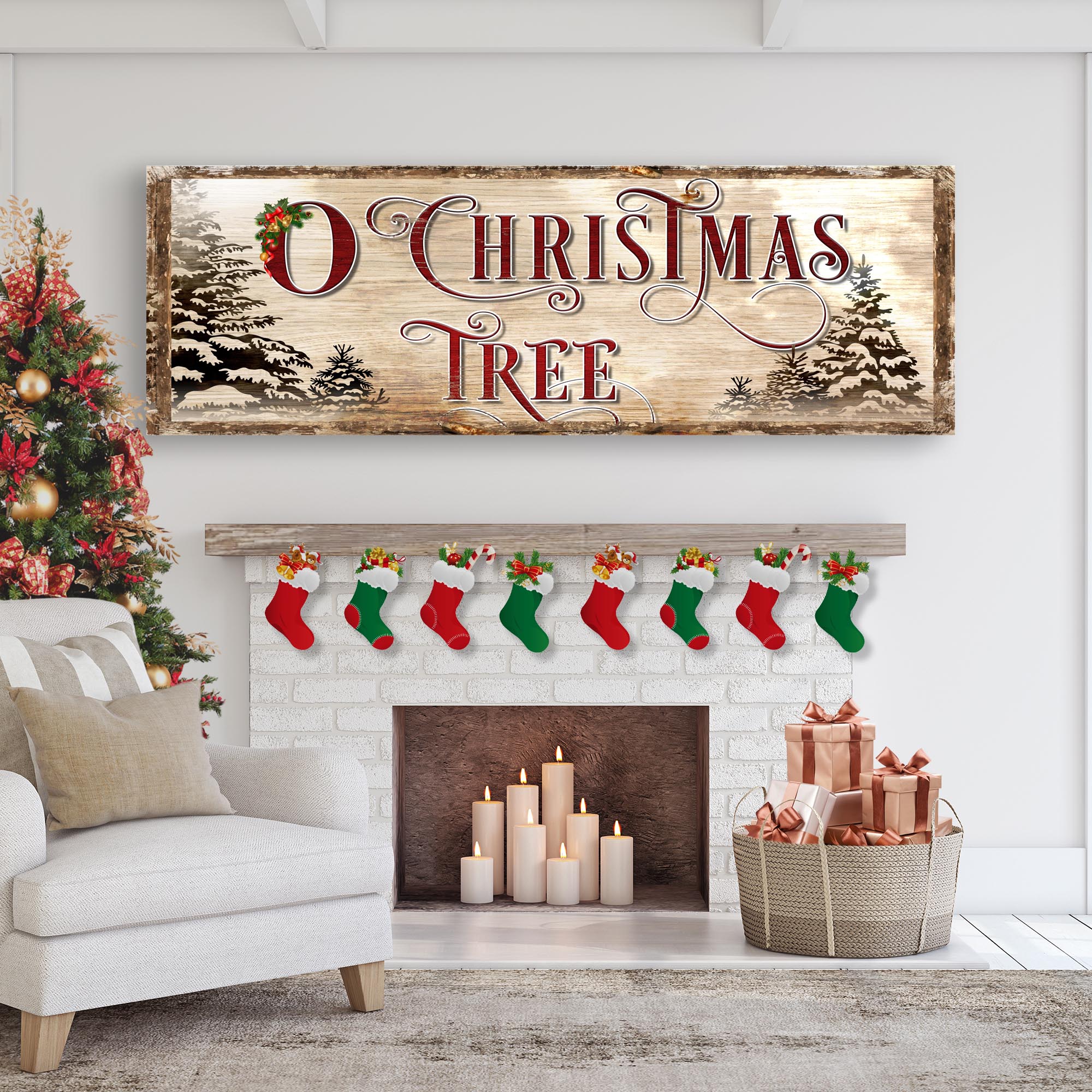 Personalized Canvas Christmas Sign | Tailored Canvases