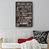 Personalized Christmas Rules Sign | Tailored Canvases
