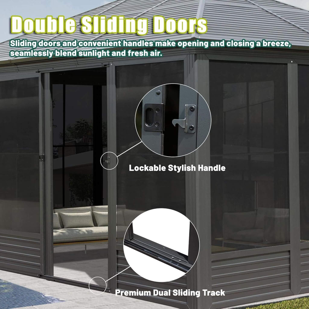 Phenolic-Resin Nano-Coated Ultra-Durable Aluminum Gazebo Sunroom | SAKSBY WHOLESALE