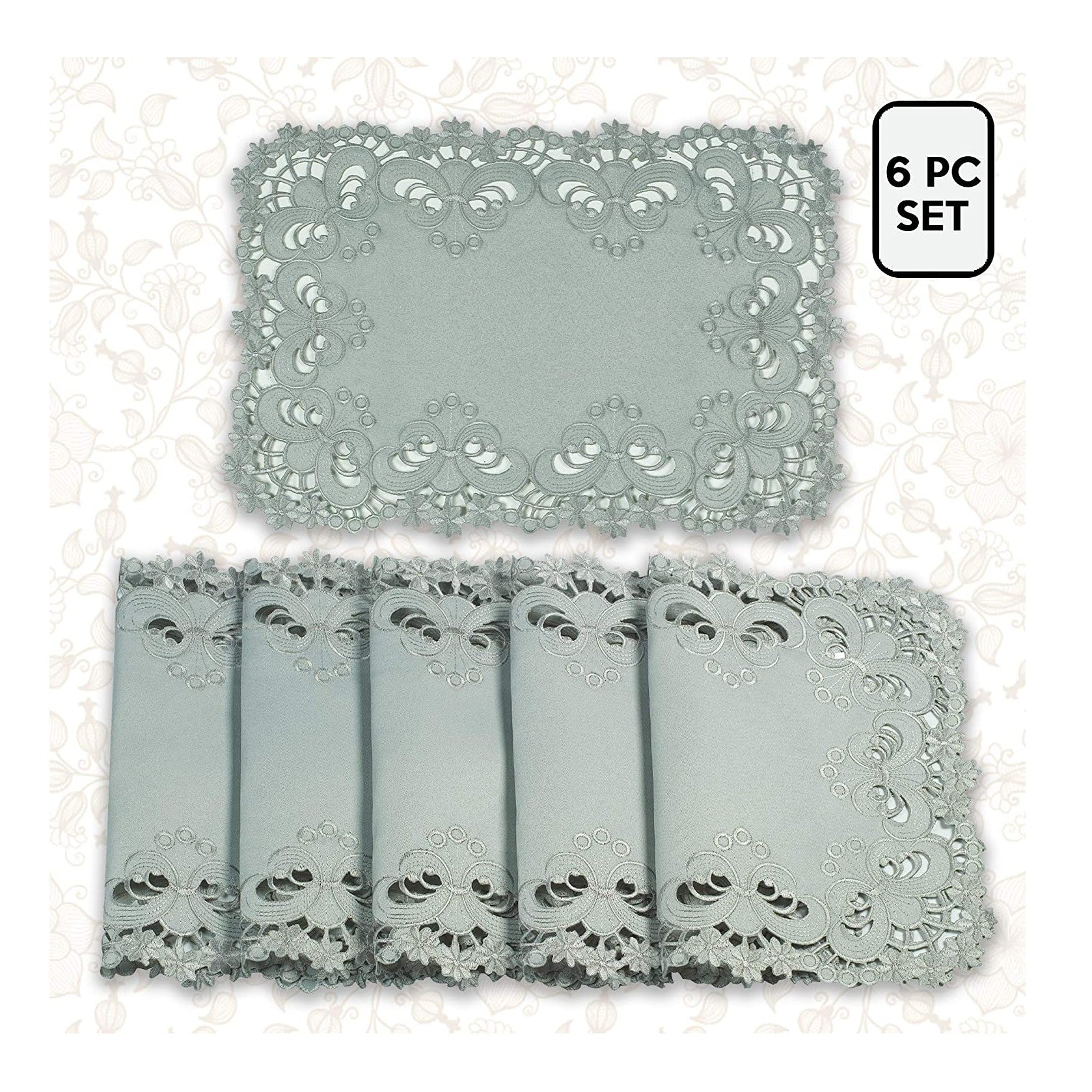 Placemats with European Embroidery - The Creola Collection