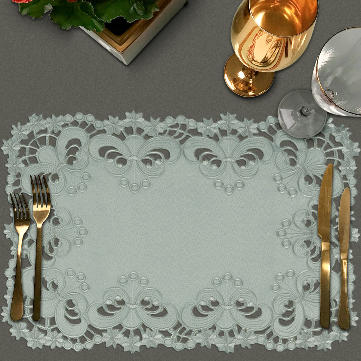 Placemats with European Embroidery - The Creola Collection