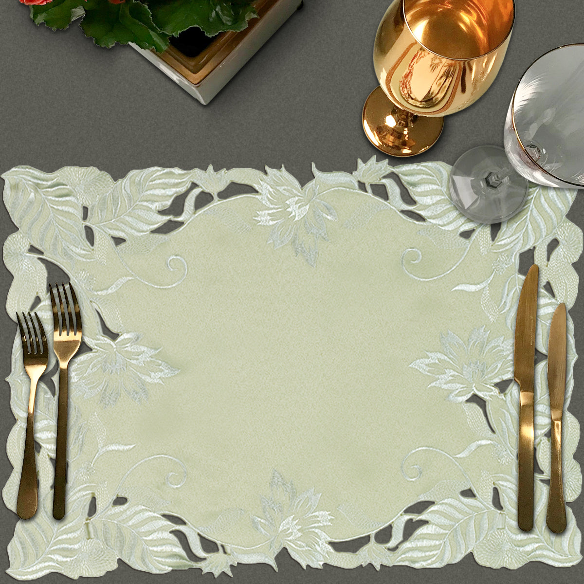Placemats with European Embroidery - The Daulton Collection