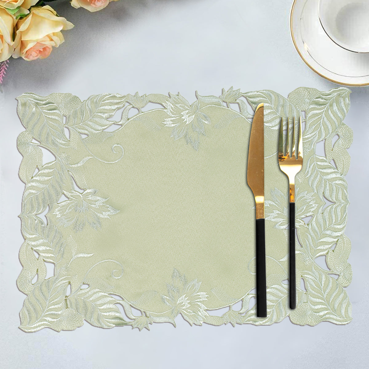 Placemats with European Embroidery - The Daulton Collection