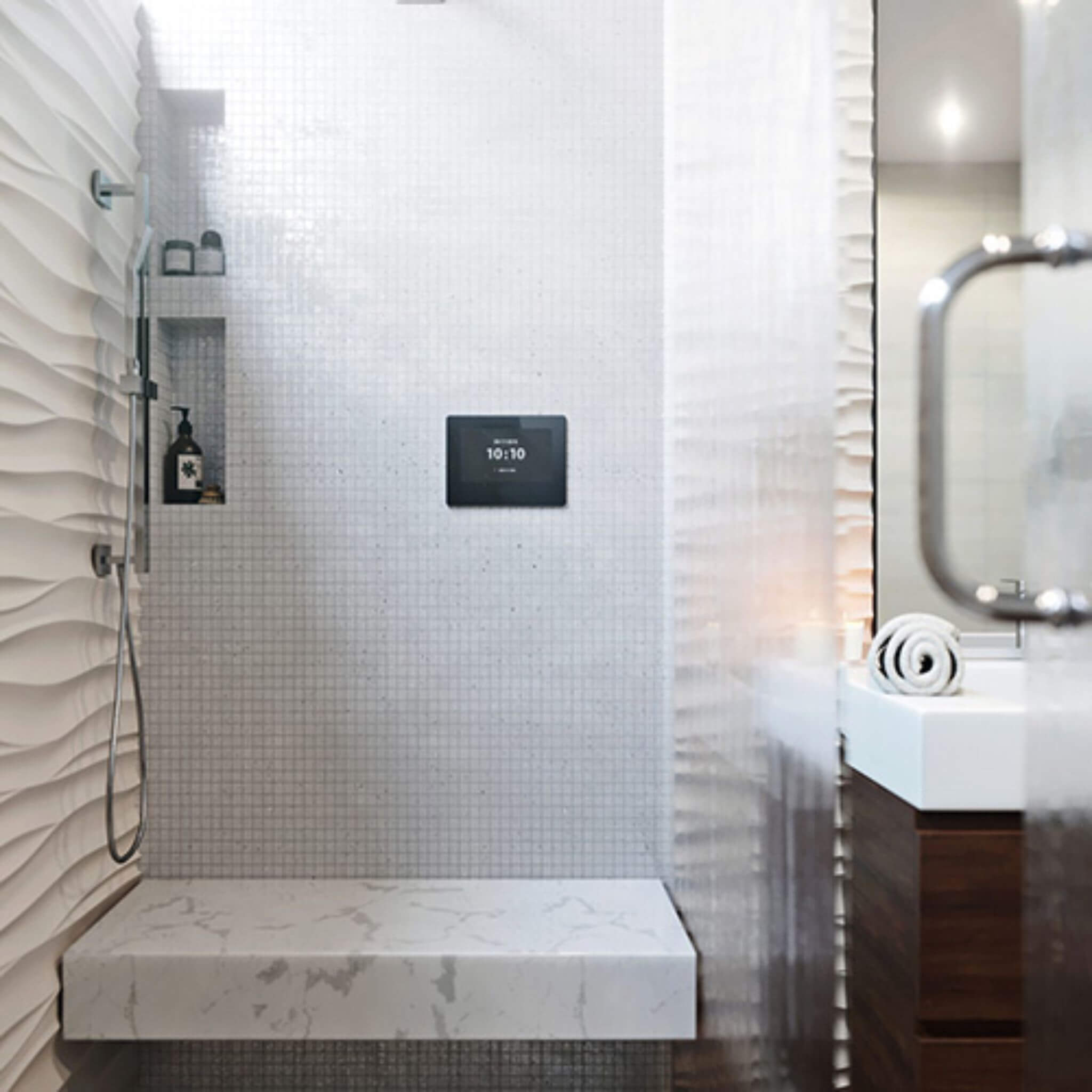 Polished Nickel Bluetooth-Enabled Steam Shower Control | ThermaSol