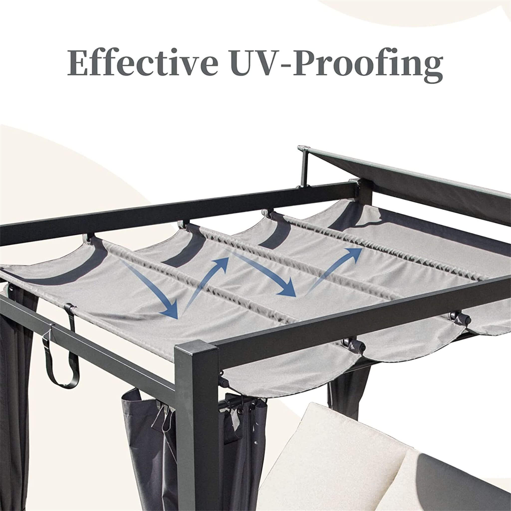 Premium Aluminum Daybed With Retractable Canopy | SAKSBY WHOLESALE