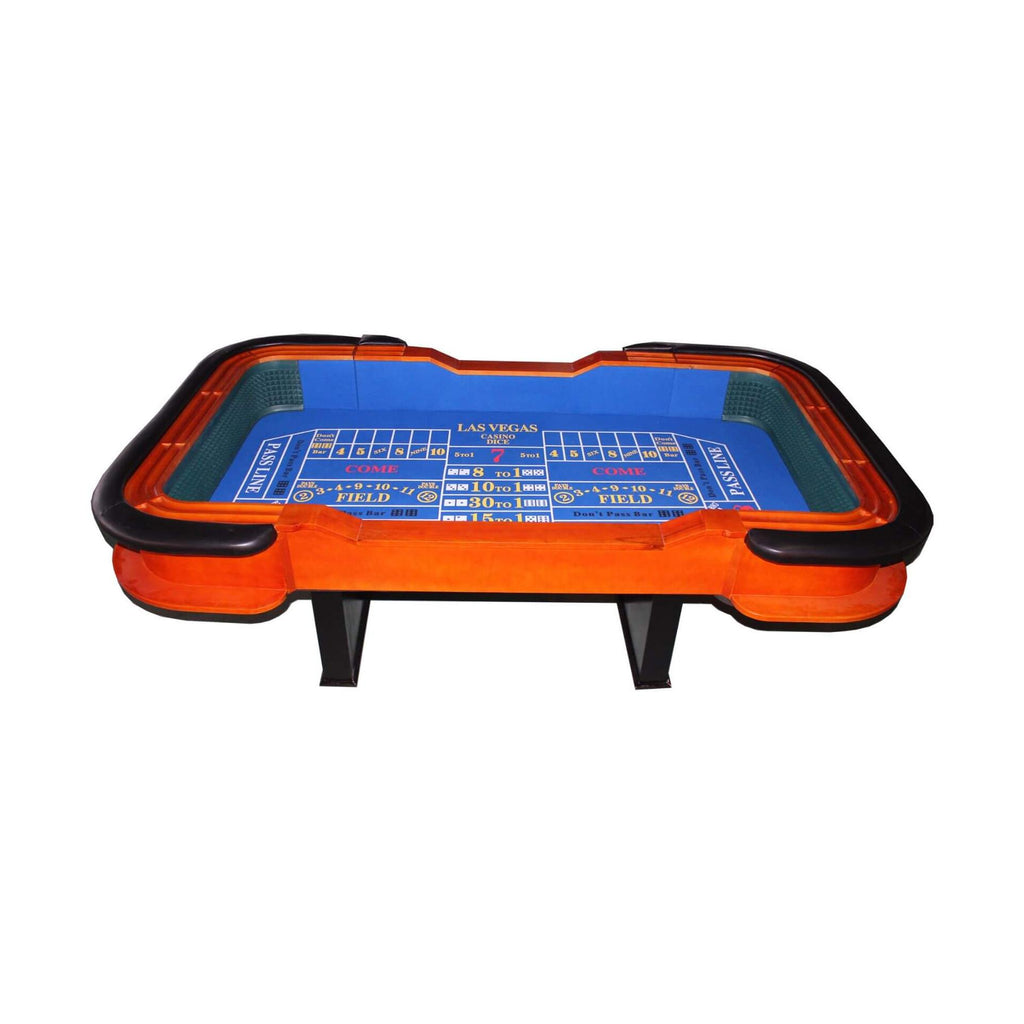 Premium Blue Felt Deluxe Craps Table | SAKSBY WHOLESALE