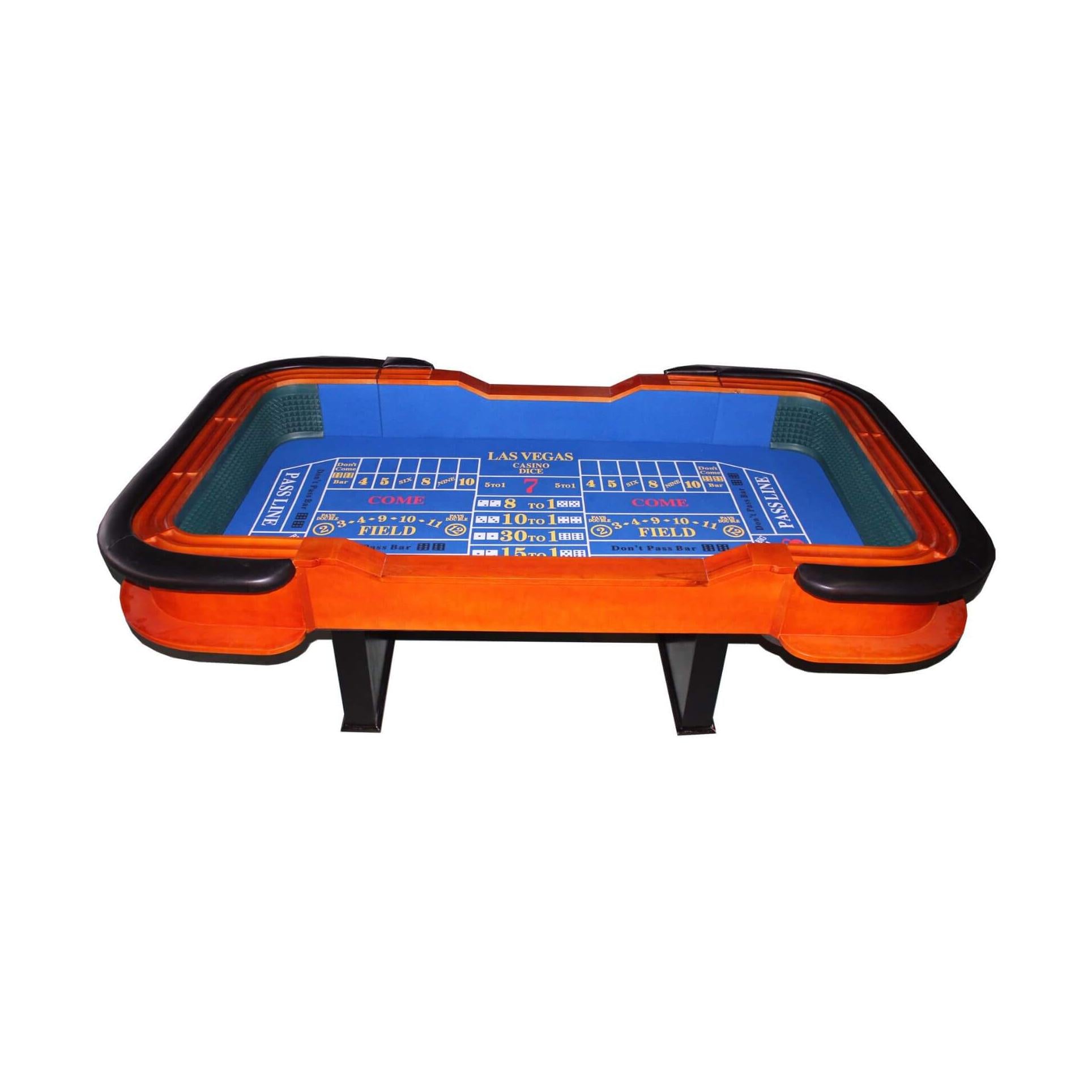 Premium Blue Felt Deluxe Craps Table | SAKSBY WHOLESALE