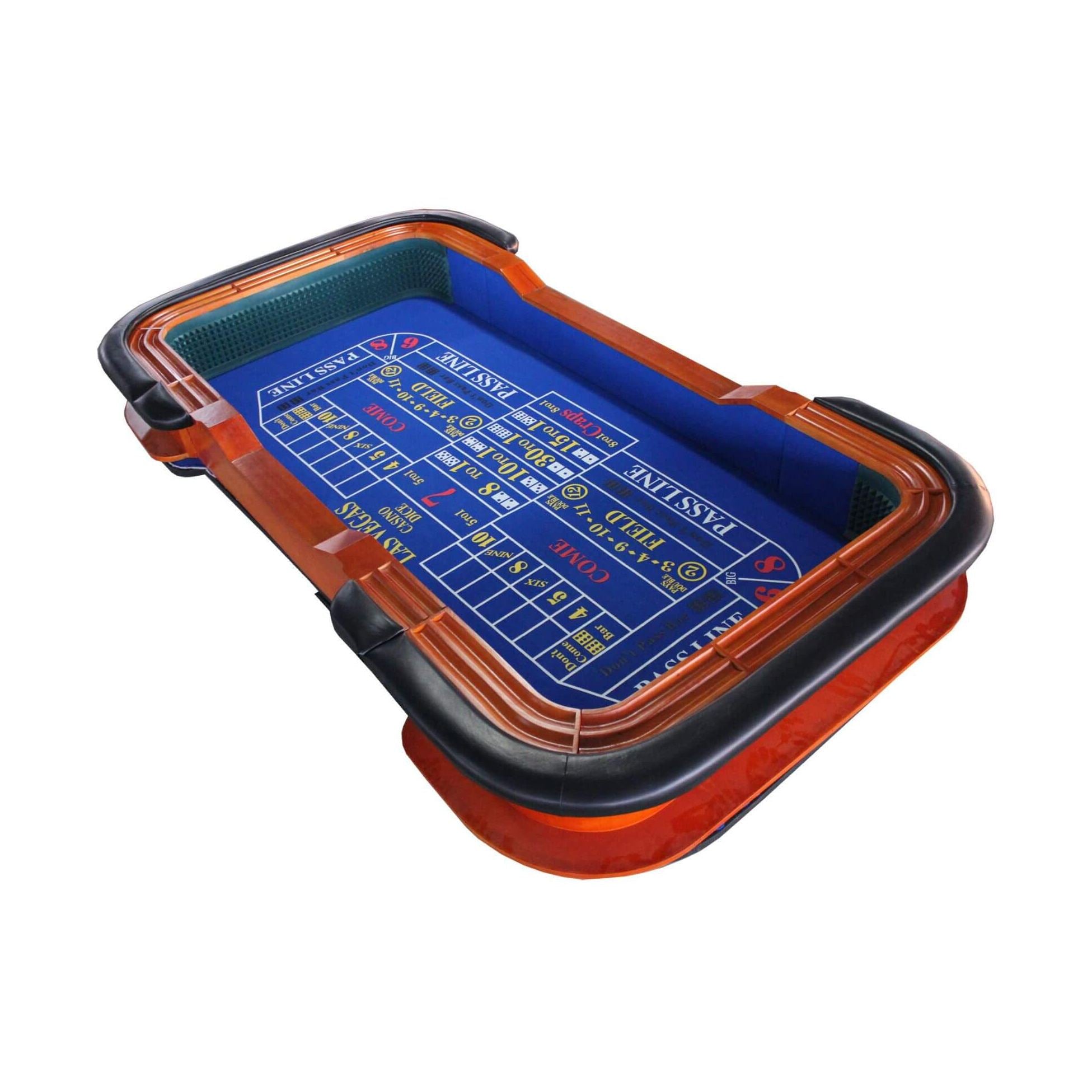 Premium Blue Felt Deluxe Craps Table | SAKSBY WHOLESALE