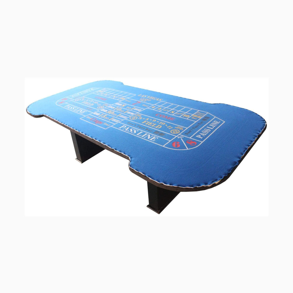 Premium Blue Felt Deluxe Craps Table | SAKSBY WHOLESALE