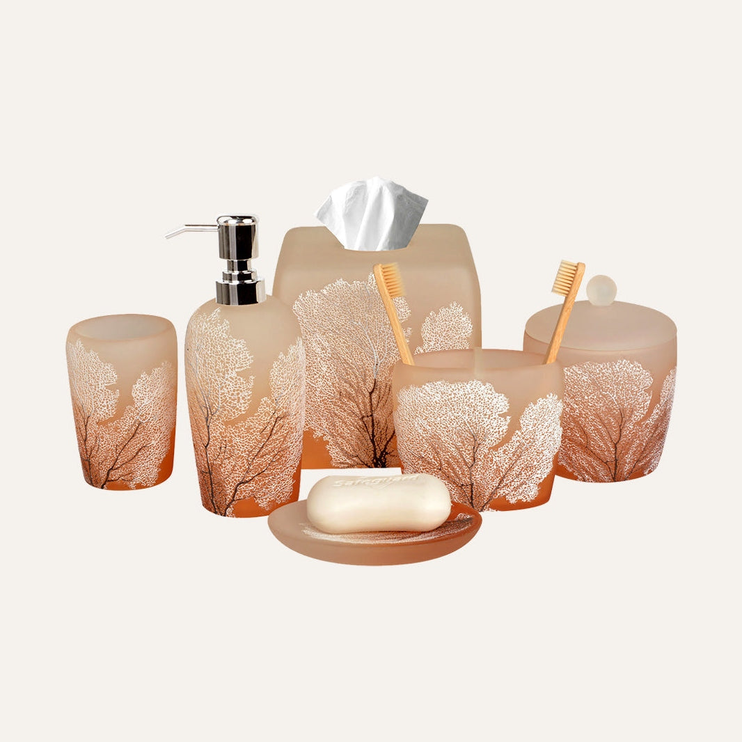 Premium Brushed Metal Bath Accessories Set | Decozen