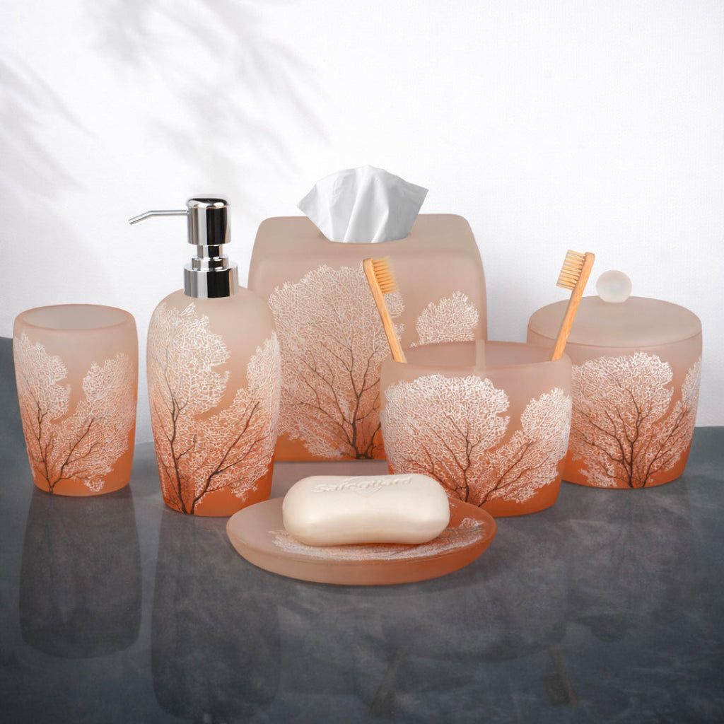 Premium Brushed Metal Bath Accessories Set | Decozen