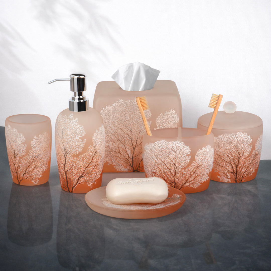Premium Brushed Metal Bath Accessories Set | Decozen