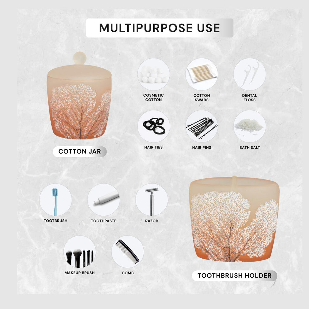 Premium Brushed Metal Bath Accessories Set | Decozen