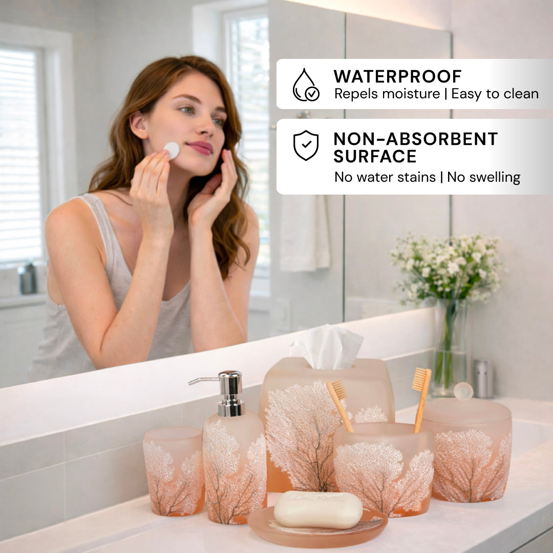 Premium Brushed Metal Bath Accessories Set | Decozen