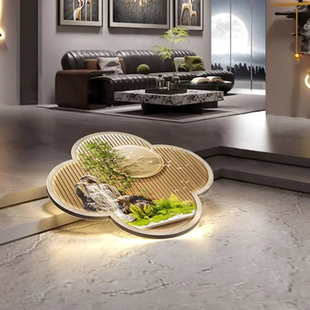 Premium Elk Mural Plexiglass LED Pendant | Dlight Decor