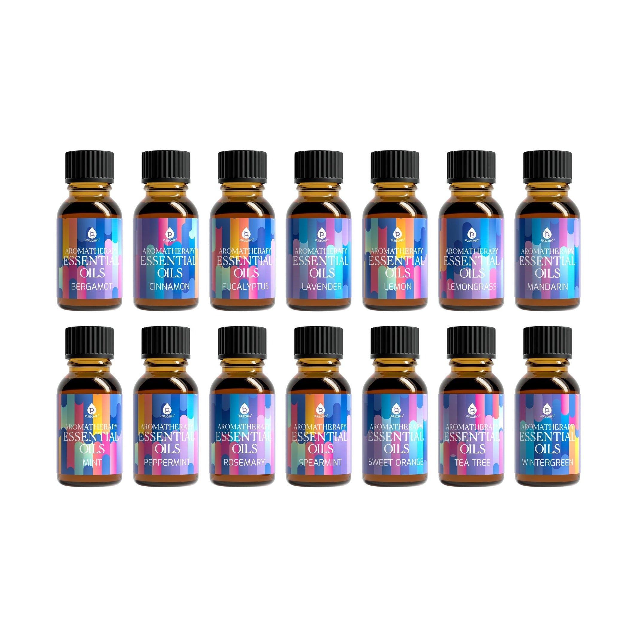 Premium Essential Oils Collection 14 Pack | DC-PURSONIC