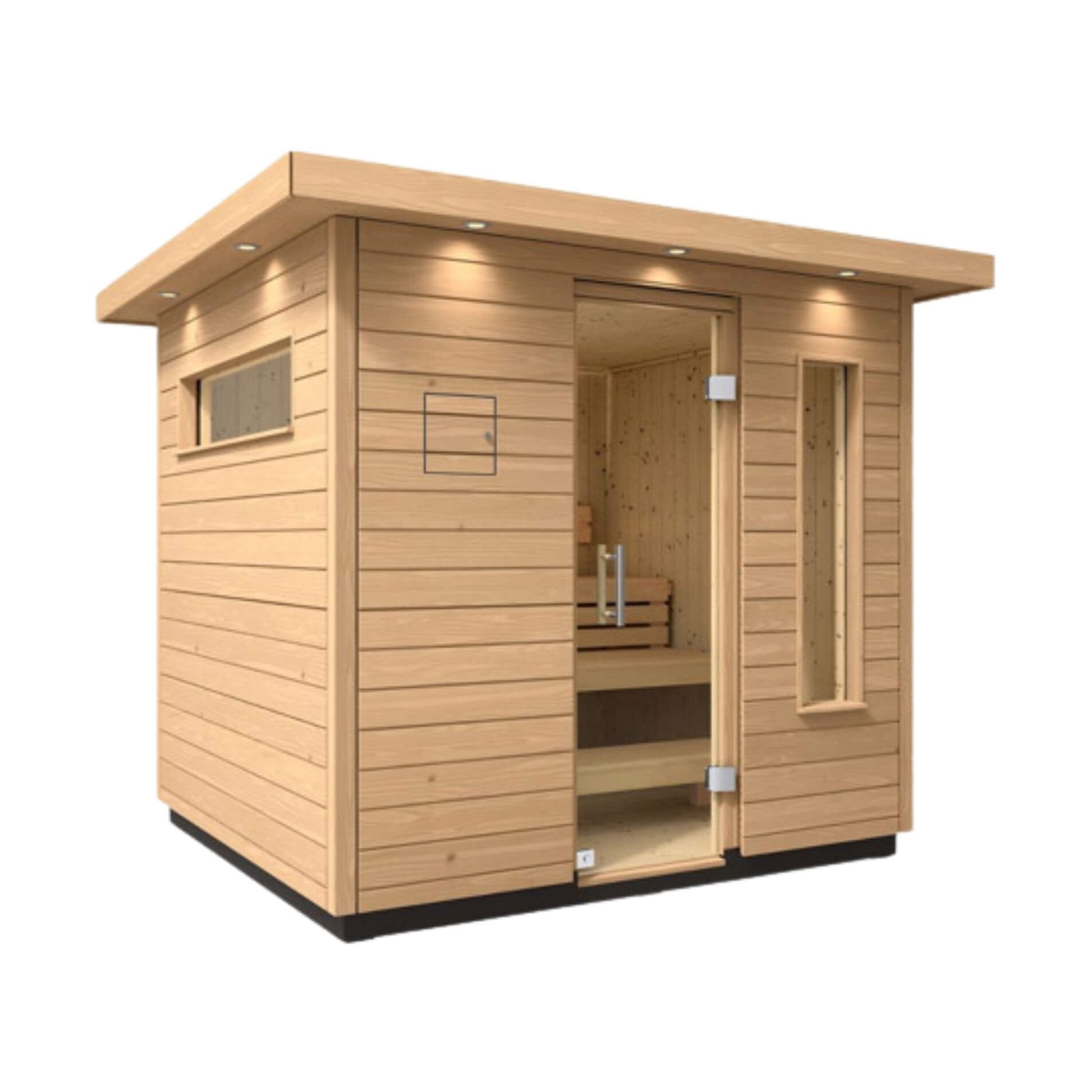 Premium-Grade Douglas-Fir Architectural Outdoor Sauna Six-Person | Saksby Wholesale