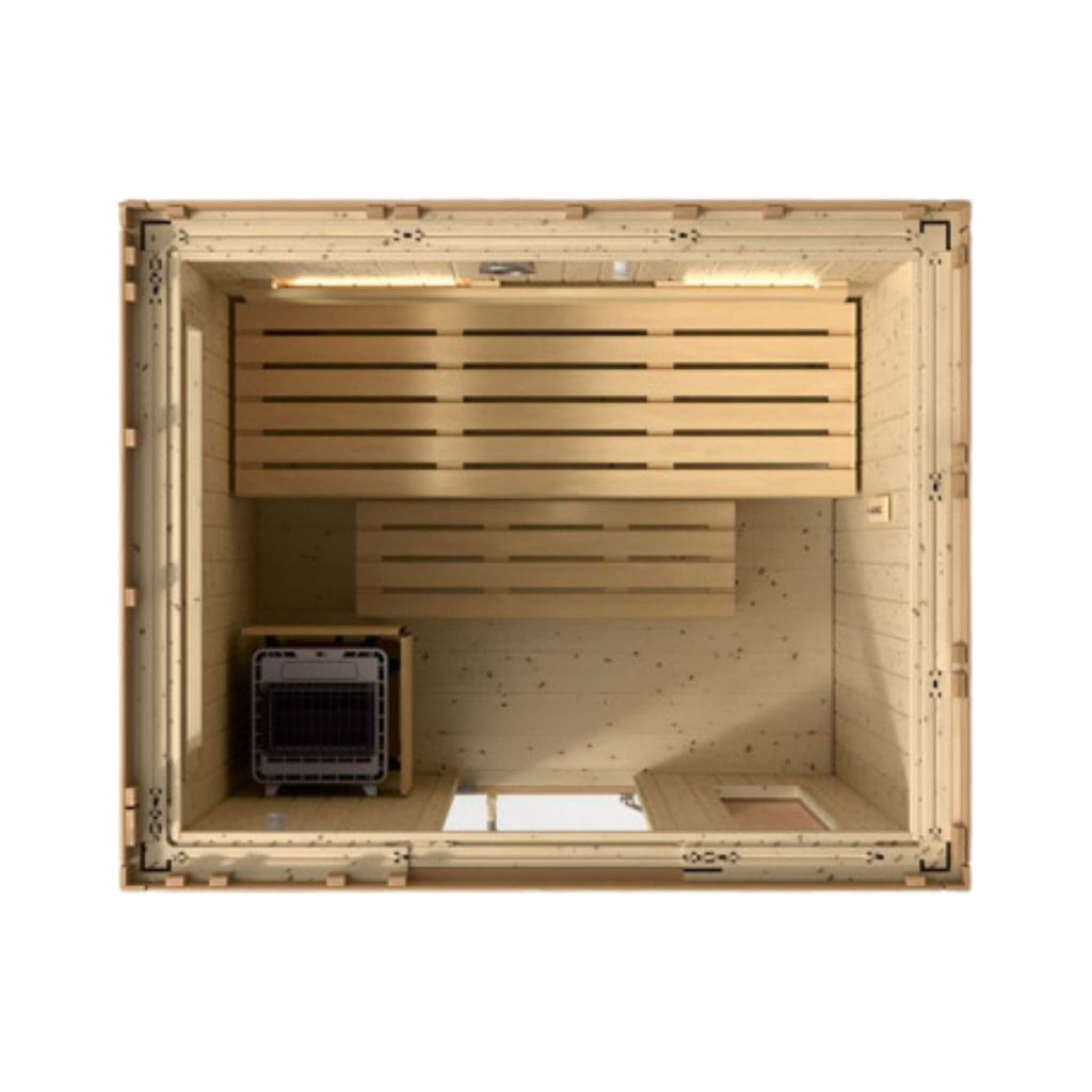 Premium-Grade Douglas-Fir Architectural Outdoor Sauna Six-Person | Saksby Wholesale