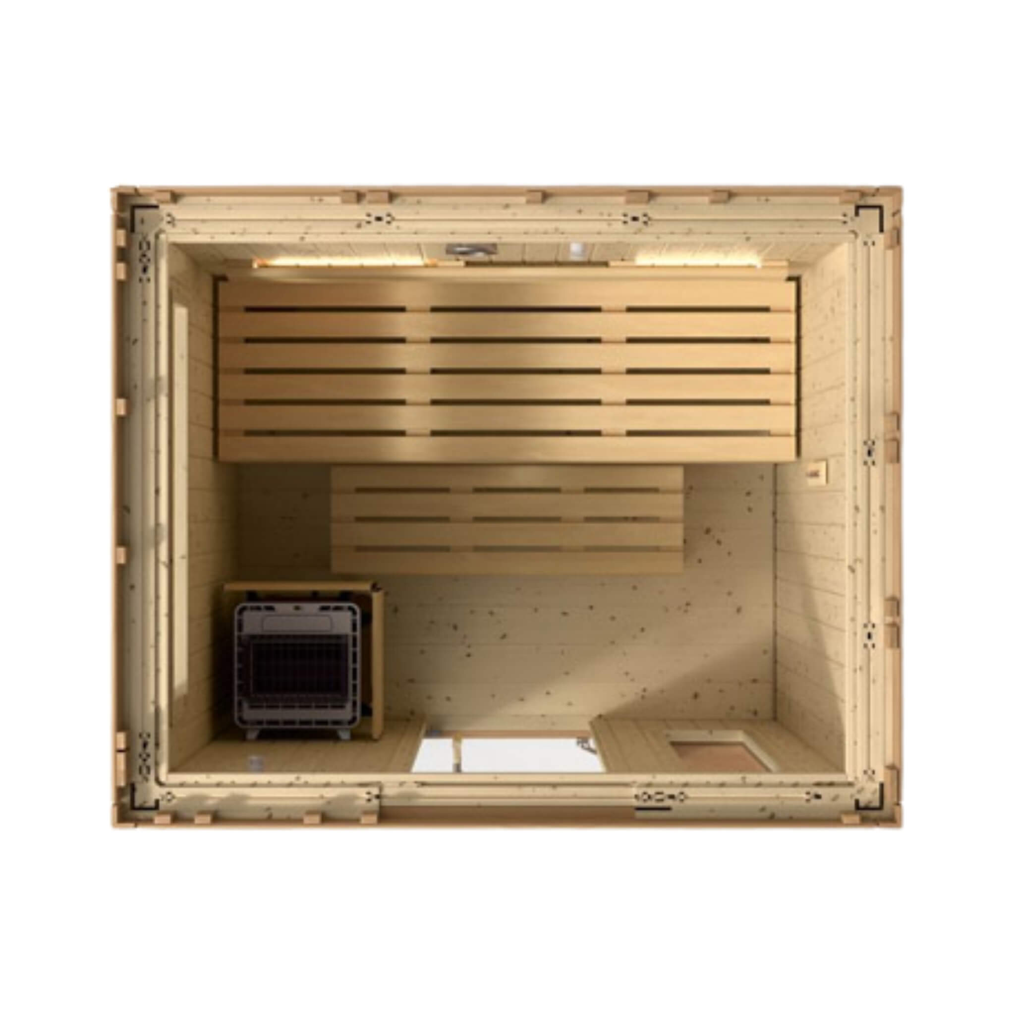 Premium-Grade Douglas-Fir Architectural Outdoor Sauna Six-Person | Saksby Wholesale