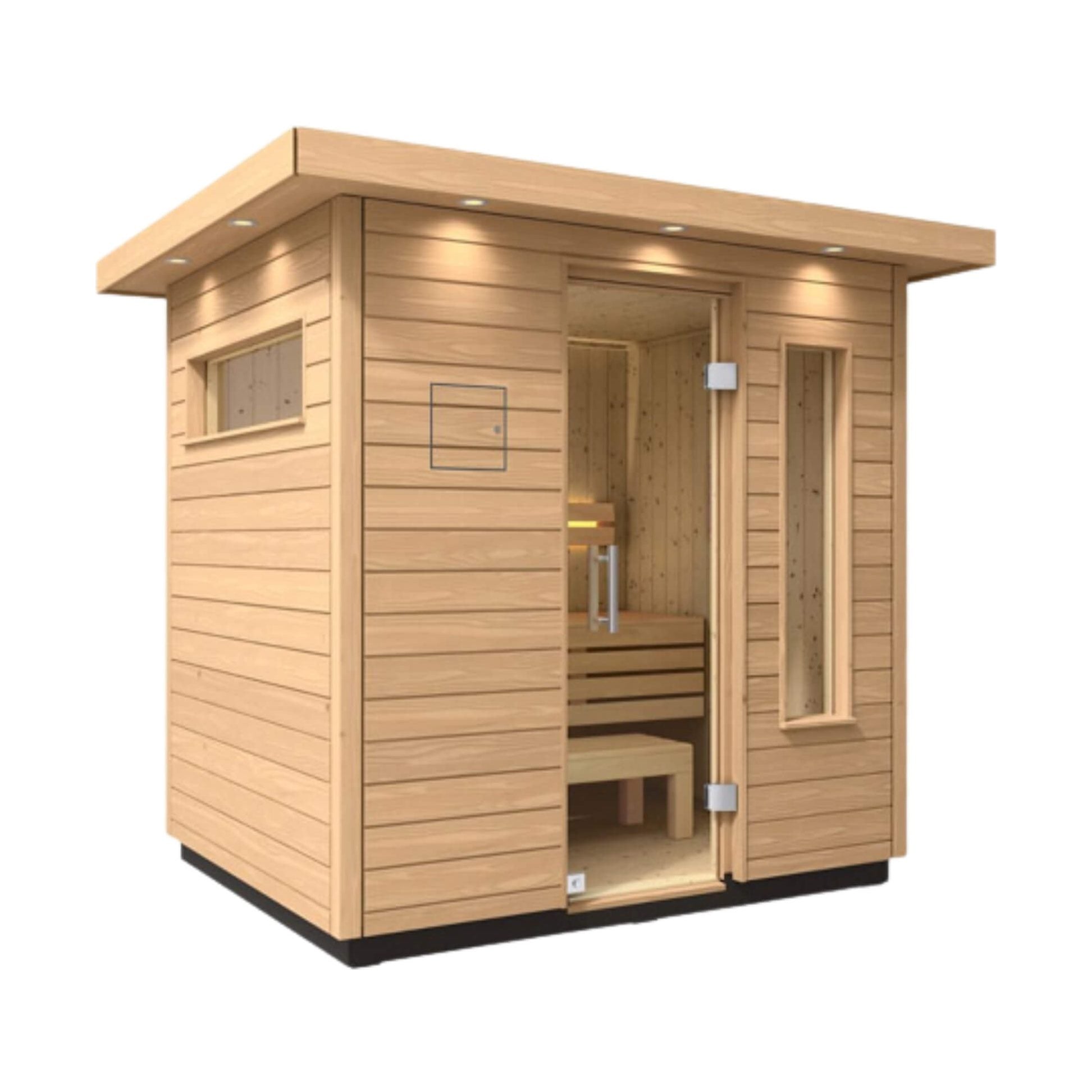 Premium-Grade Douglas-Fir Architectural Outdoor Sauna Six-Person | Saksby Wholesale