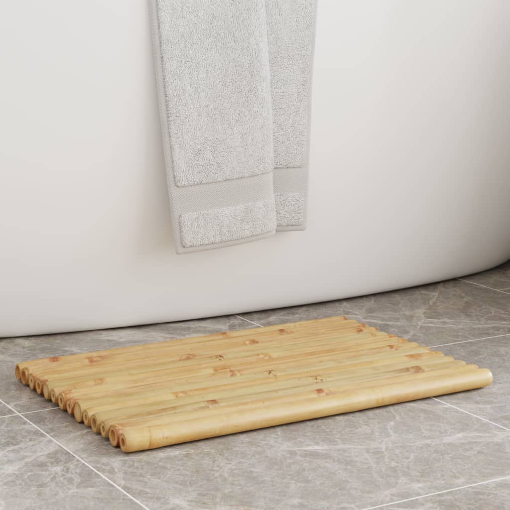 Premium Handcrafted Bamboo NonSlip Bath Mats | vidaXL