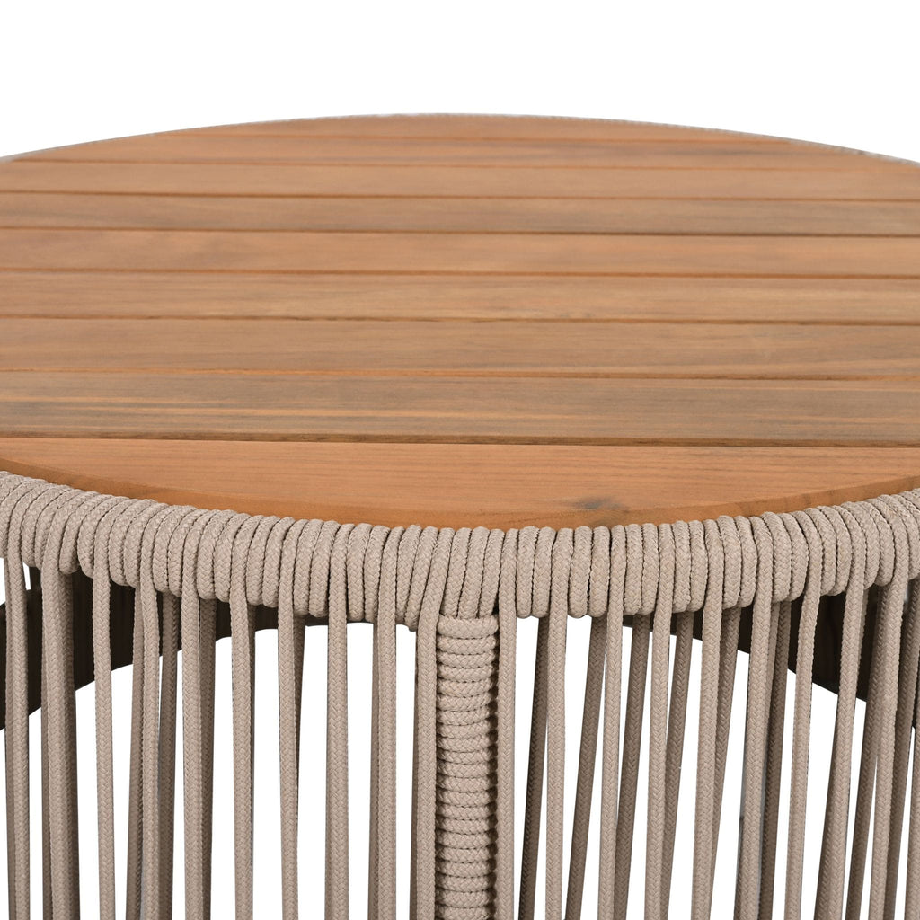 Modern Rustic Coffee Table & Side Table With Woven Rope Design (SAK56739) by SAKSBY WHOLESALE