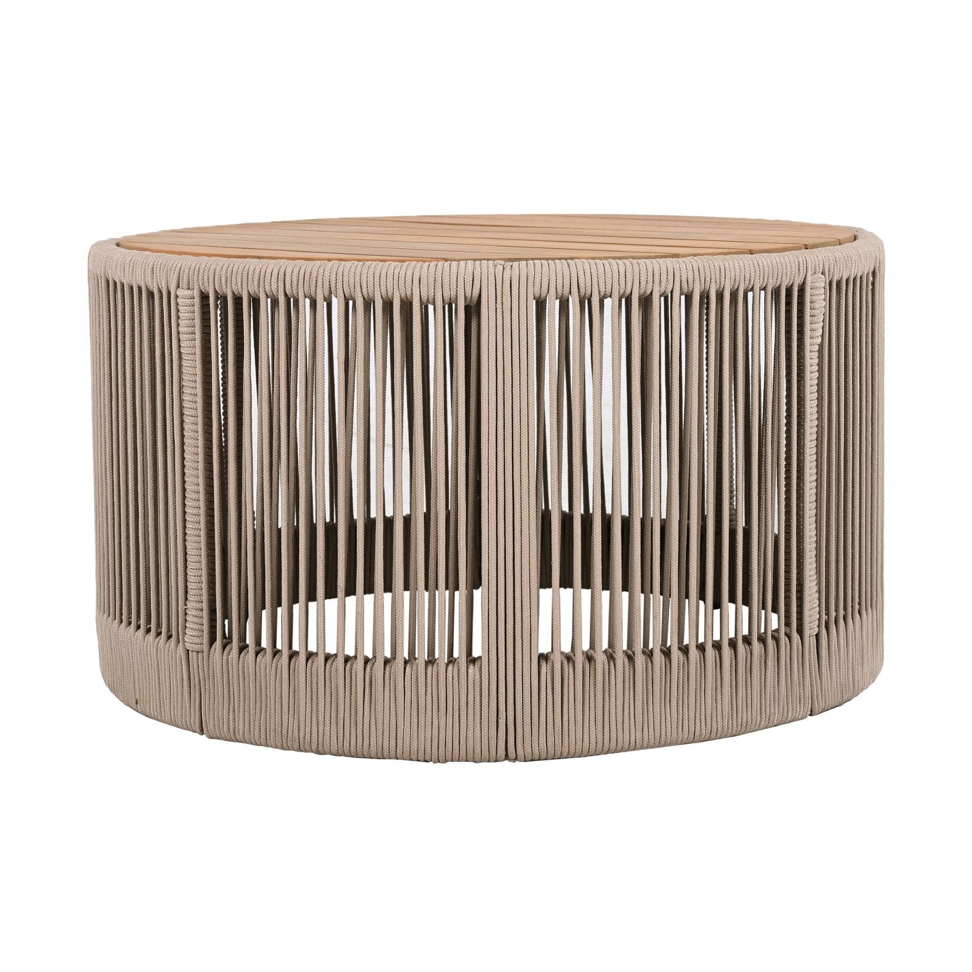 Modern Rustic Coffee Table & Side Table With Woven Rope Design (SAK56739) by SAKSBY WHOLESALE