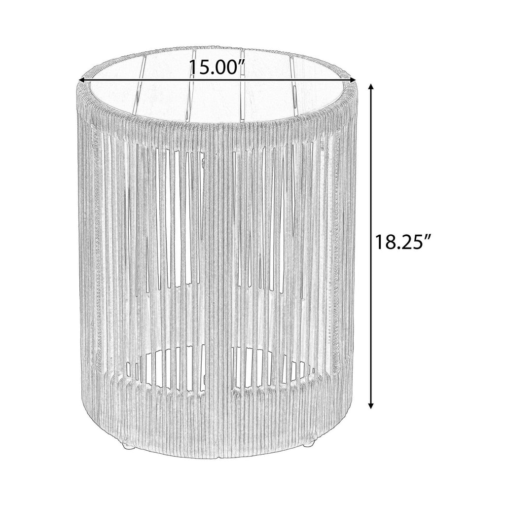 Modern Rustic Coffee Table & Side Table With Woven Rope Design (SAK56739) by SAKSBY WHOLESALE