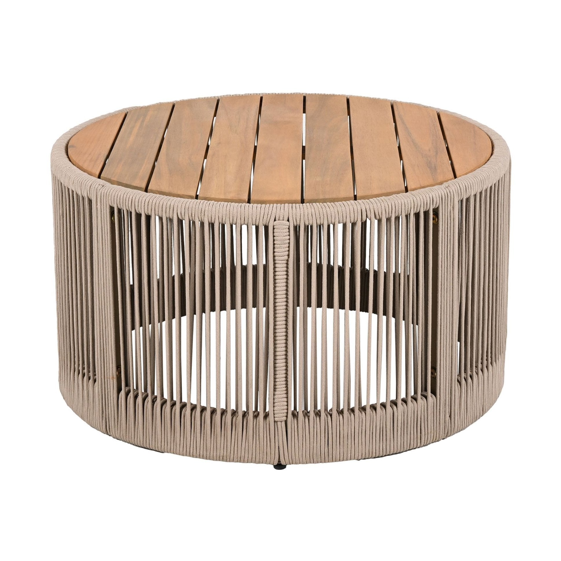 Modern Rustic Coffee Table & Side Table With Woven Rope Design (SAK56739) by SAKSBY WHOLESALE