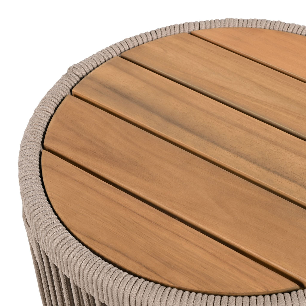 Modern Rustic Coffee Table & Side Table With Woven Rope Design (SAK56739) by SAKSBY WHOLESALE
