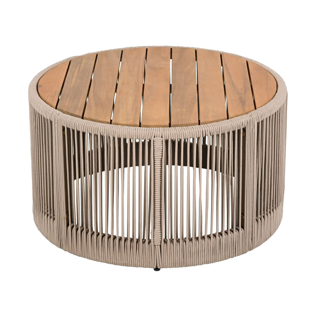 Modern Rustic Coffee Table & Side Table With Woven Rope Design (SAK56739) by SAKSBY WHOLESALE