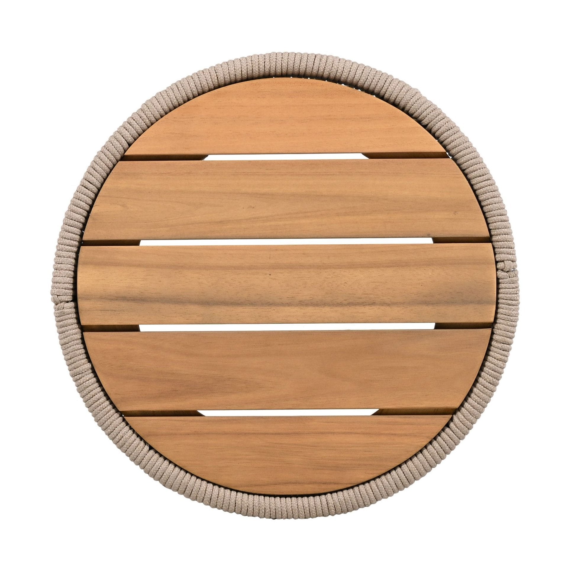 Modern Rustic Coffee Table & Side Table With Woven Rope Design (SAK56739) by SAKSBY WHOLESALE