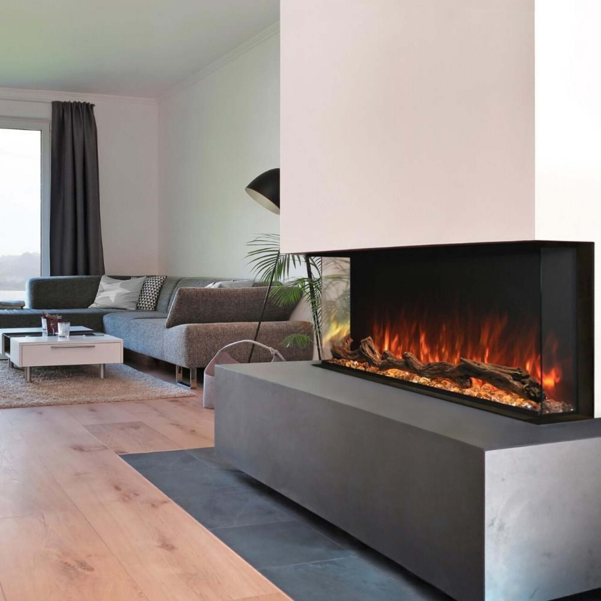 Premium RGB Flame Linear Electric Fireplace | SAKSBY WHOLESALE