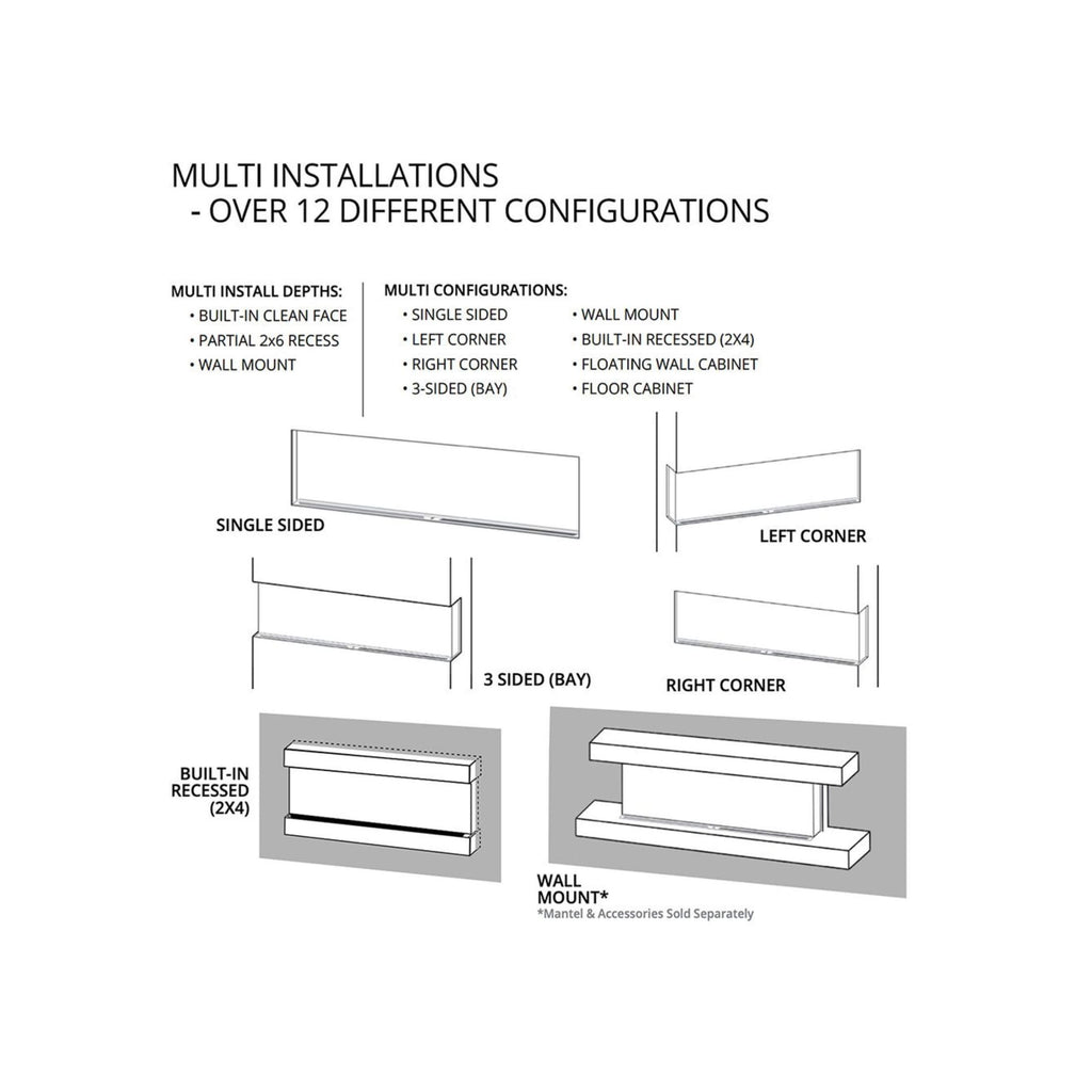 Premium RGB Flame Linear Electric Fireplace | SAKSBY WHOLESALE