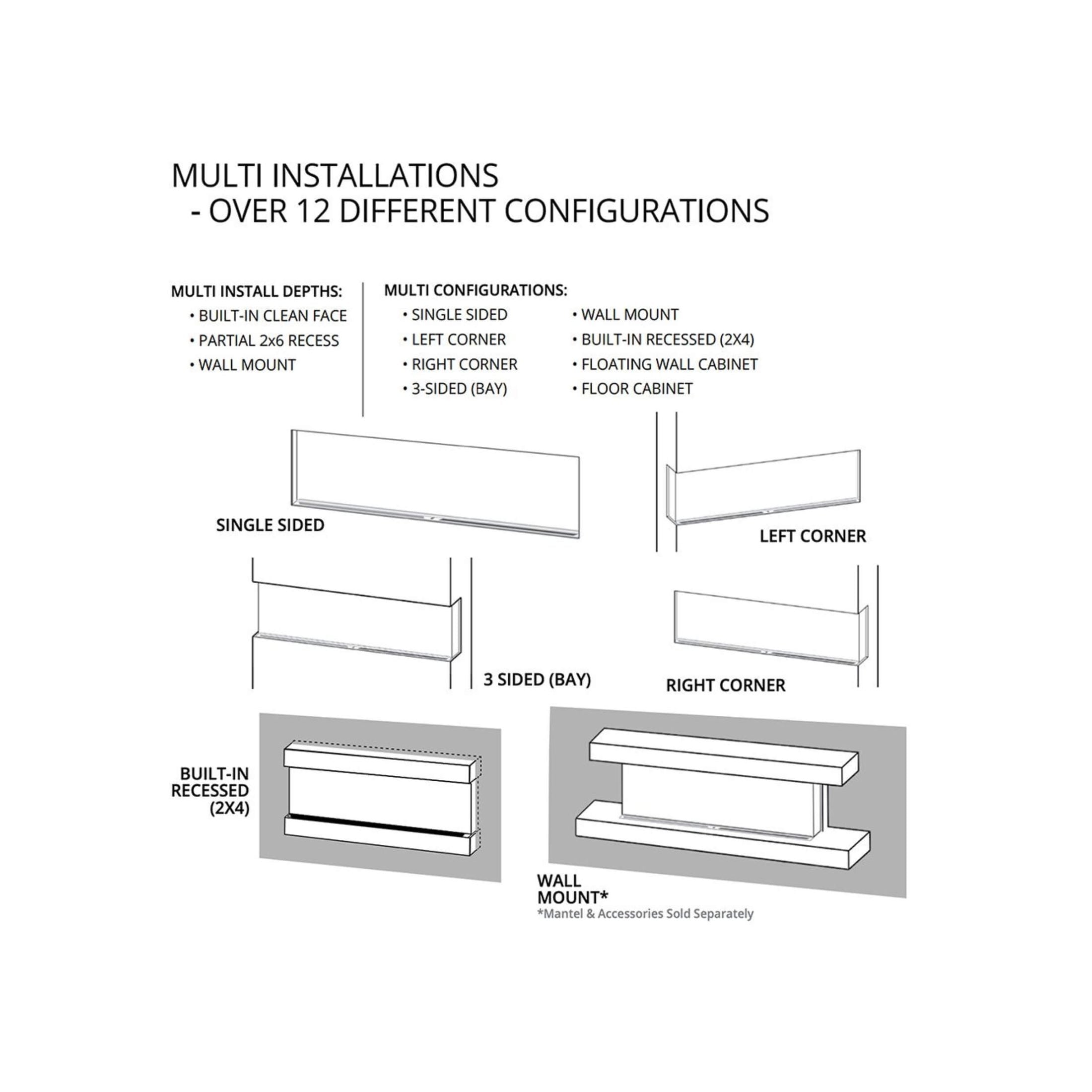 Premium RGB Flame Linear Electric Fireplace | SAKSBY WHOLESALE