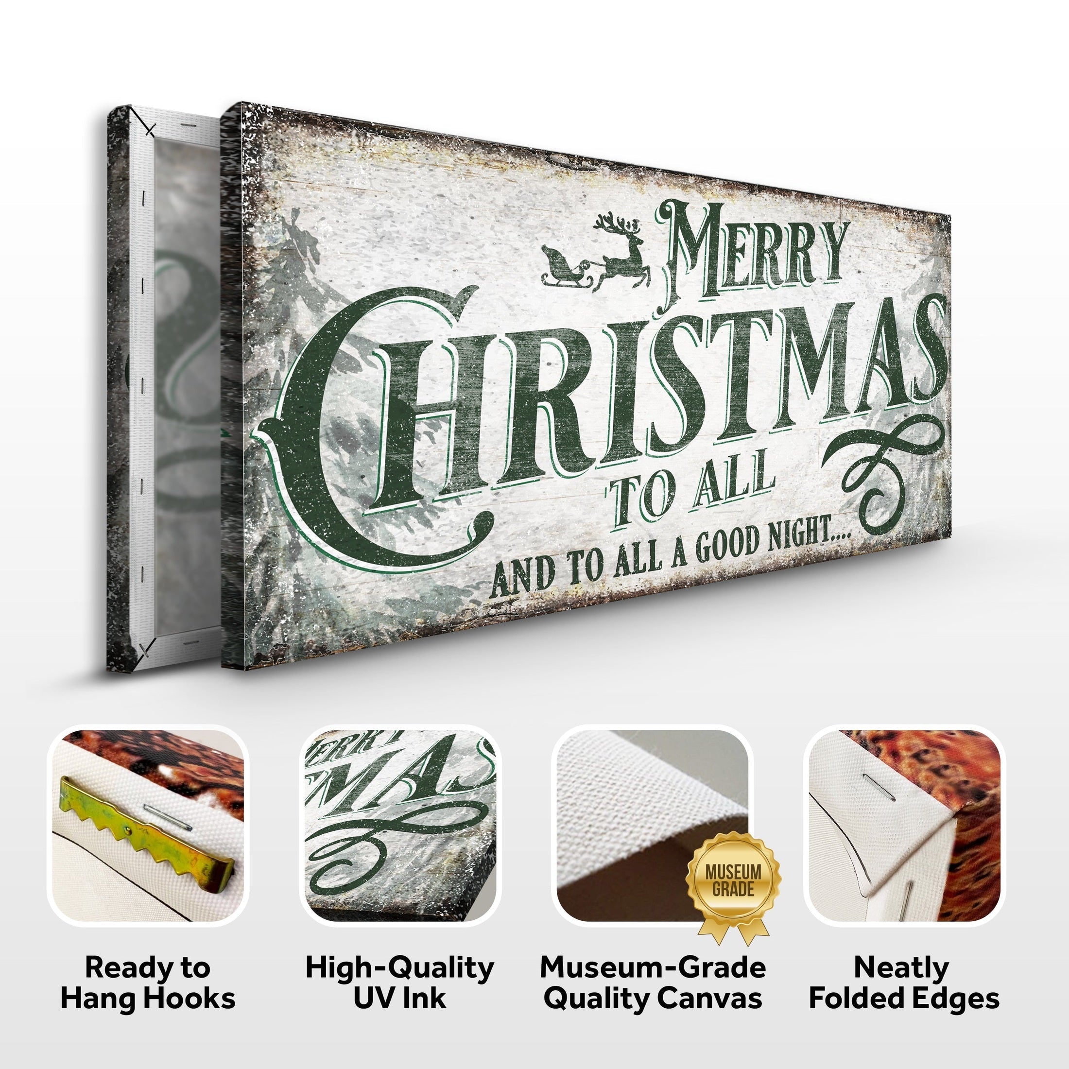 Premium Rustic Christmas Canvas Sign | Tailored Canvases