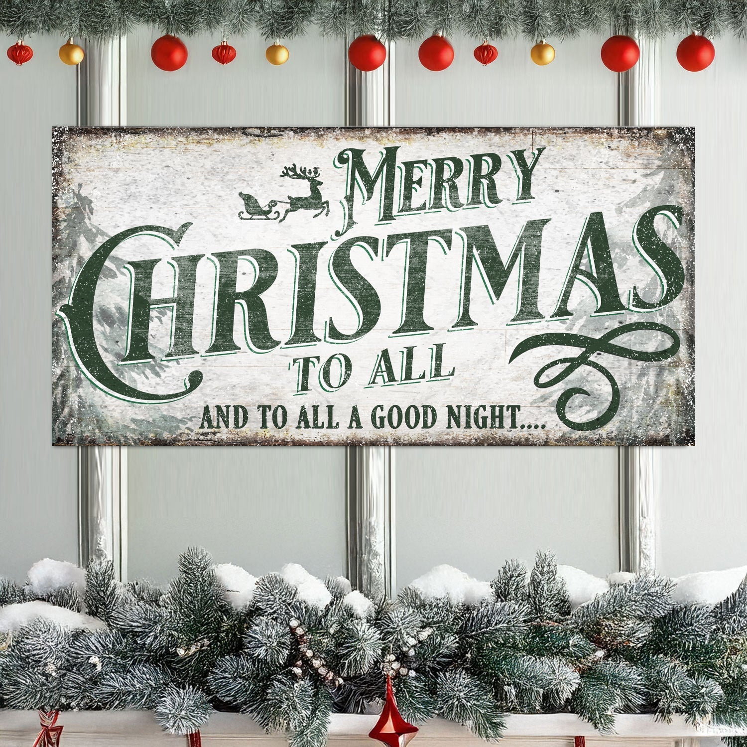 Premium Rustic Christmas Canvas Sign | Tailored Canvases