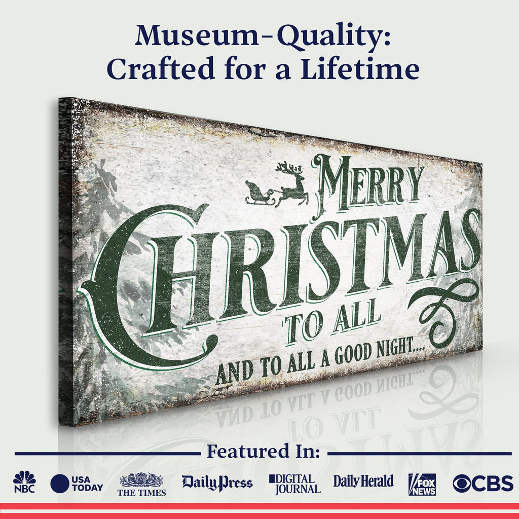 Premium Rustic Christmas Canvas Sign | Tailored Canvases