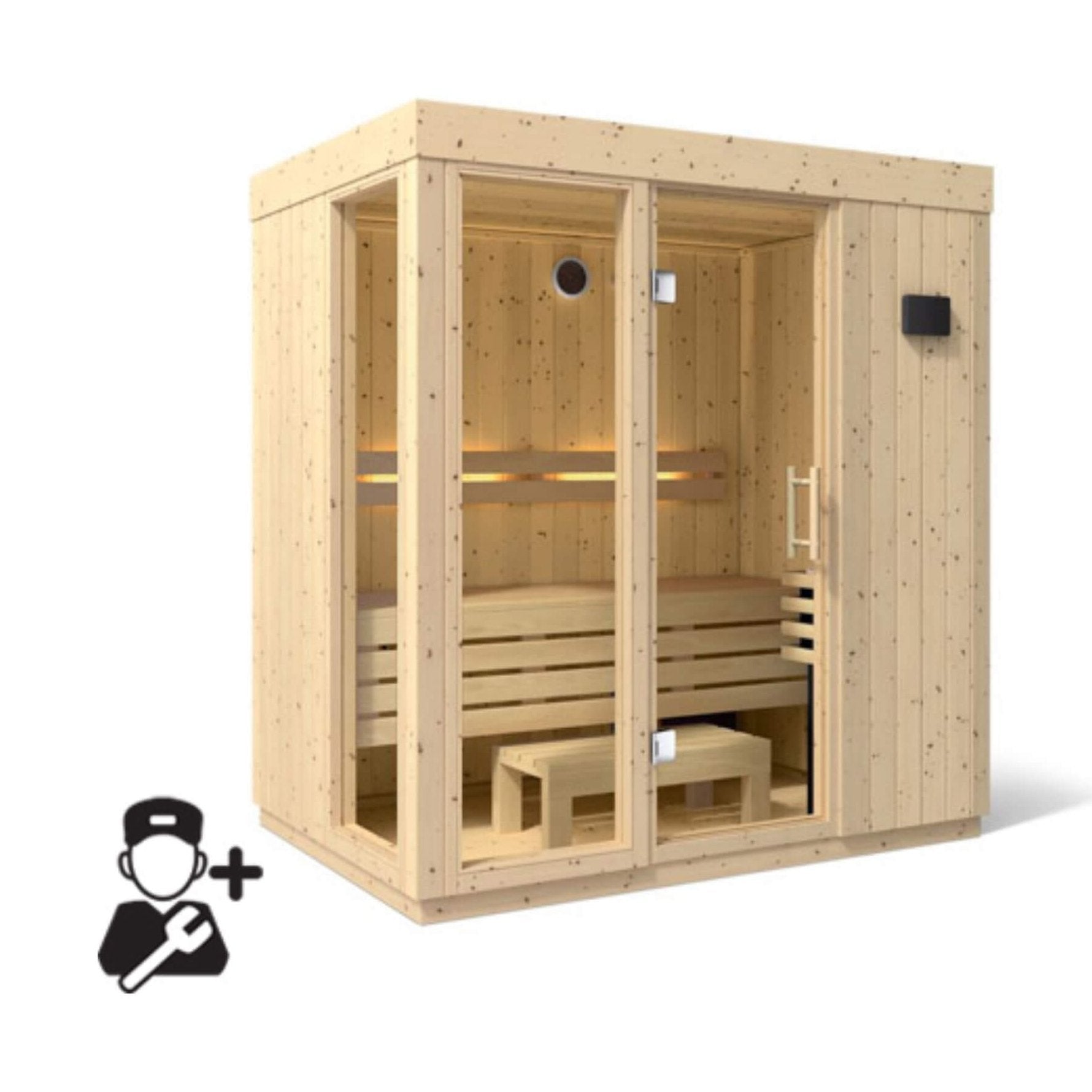 Premium ScandinavianSpruce IndoorLux HomeSpa SaunaKit Collection | SAKSBY WHOLESALE